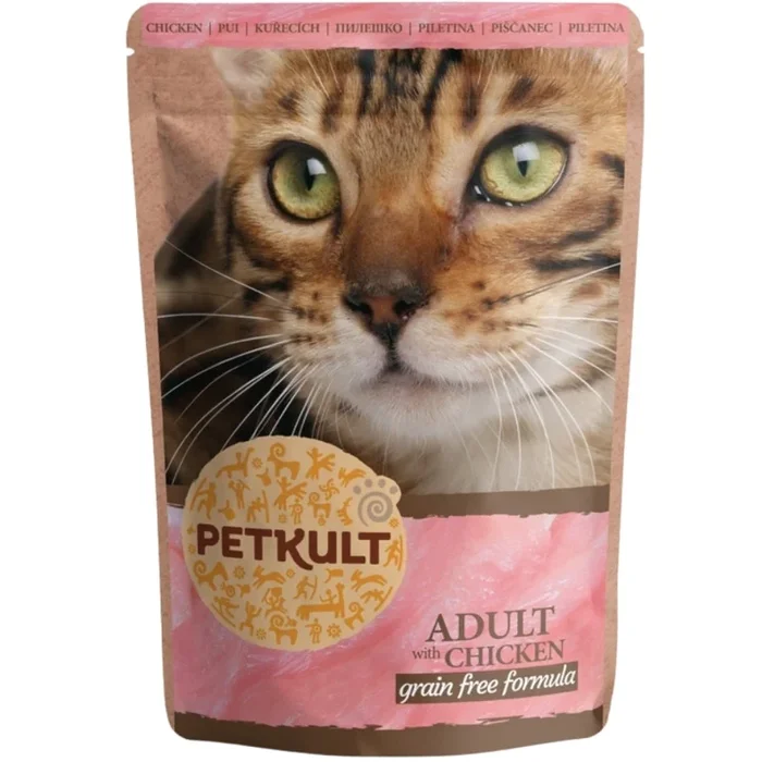 PETKULT kesica s mesnim komadićima, piletina, bez žitarica, 100g