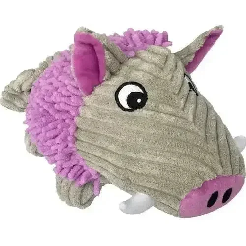 Petlou Pastel Pals Warthog Dog Toys with Squeakers 8″