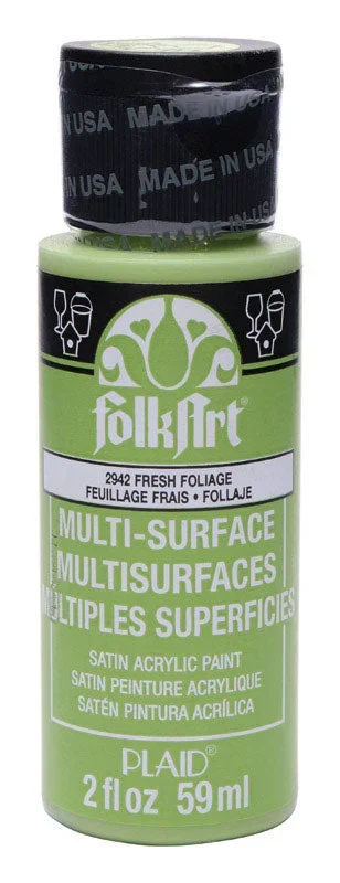Plaid FolkArt Satin Fresh Foliage Hobby Paint 2 oz. (Pack of 3)