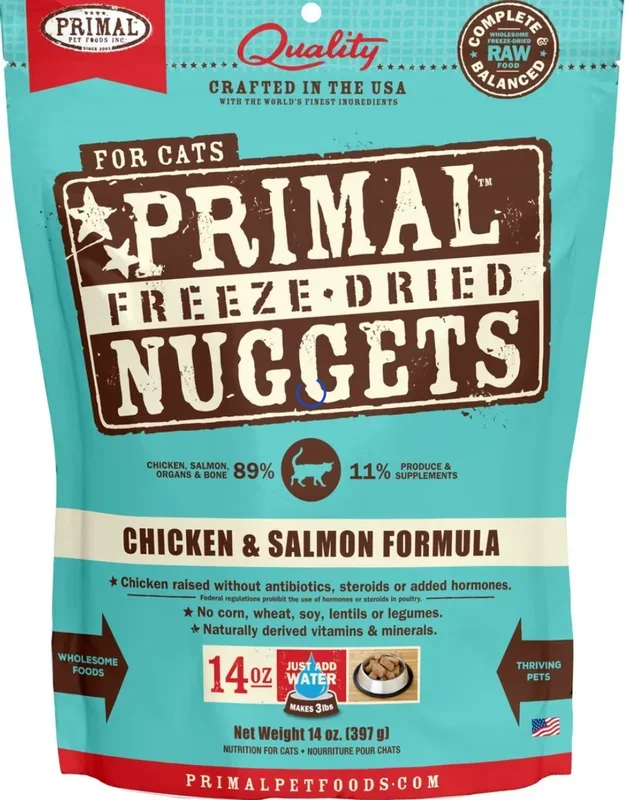 Primal Pronto Frozen Cat Food – Chicken & Salmon Formula