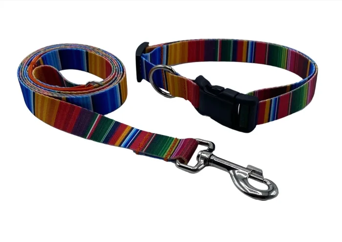 Prime Stripes Nylon Collars or Leads (1″ Wide)