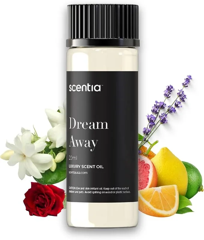 Scentia Fragrance Oil Blend, Inspired by Iconic Perfume, Home Luxury Scents, Essential Oil Blend for Aromatherapy Diffusers, Humidifiers & Candle Making -Dream Away 20ml, 0.67 Fl Oz, Thanksgiving Gift