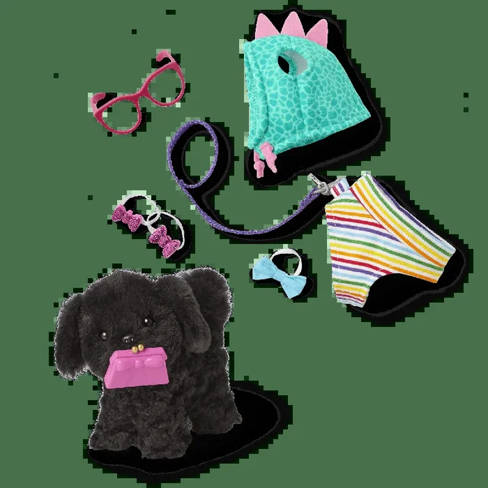 Shi-Poo Sweetie Dog for 18-inch Dolls & Fancy Pet Fashion Accessories
