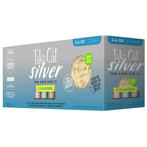 Silver for Senior Cats Variety Pack Grain-Free Canned Cat Food