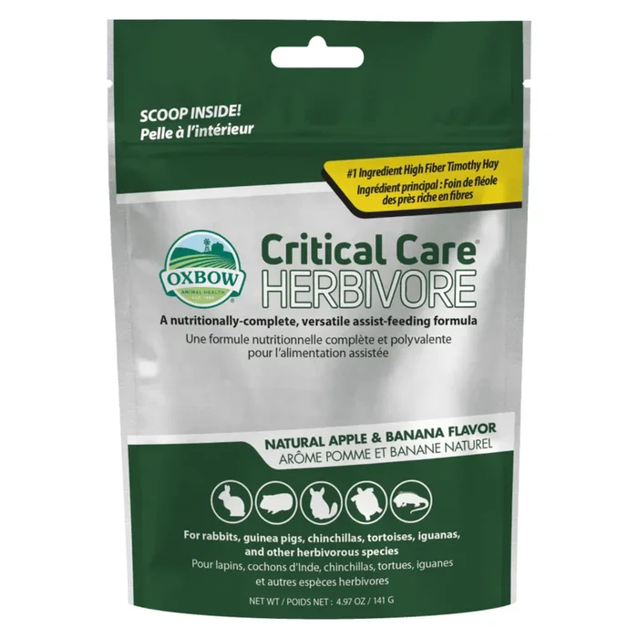 Small Animal Supplement – Critical Care HERBIVORE – Nutritional Apple & Banana Flavor