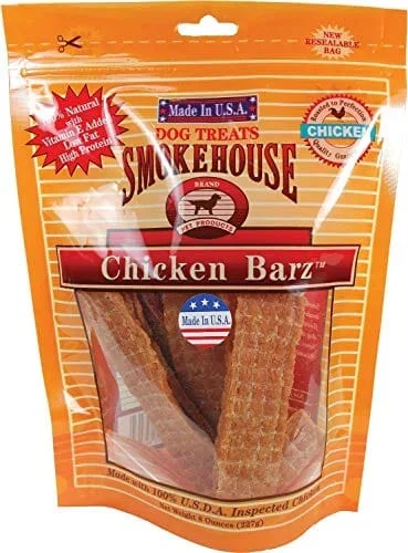 Smokehouse USA Chicken Barz Natural Dog Chews – Chicken – 8 Oz