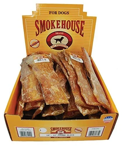 Smokehouse USA Prime Slice Tendons Natural Dog Chews – Beef – 10 – 12 In – 20 Pack