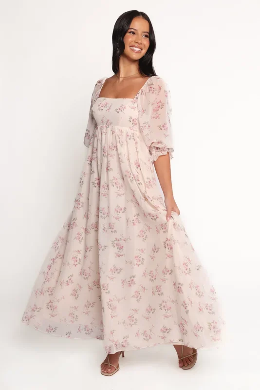 Sonnet Maxi Dress – Pink Floral