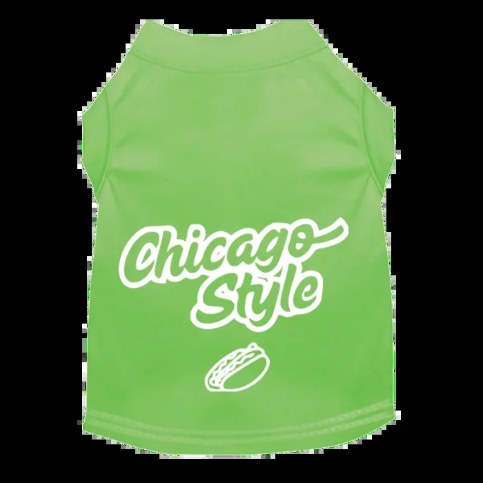 Sparky & Co “Chicago Style” Lime Green Pet T-Shirt