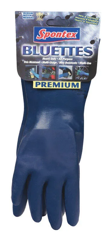 Spontex Bluettes Neoprene Cleaning Gloves Medium, Blue, 1 Pair