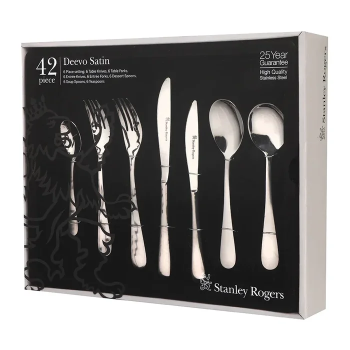 STANLEY ROGERS Deevo Satin 42 Piece Cutlery Set