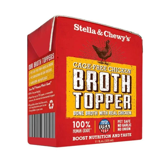 Stella & Chewy’s Cage-Free Chicken Broth Topper For Dogs – 11 oz