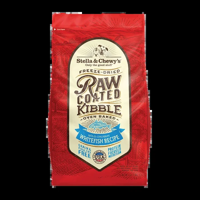 Stella & Chewy’s Dog Raw Coated Kibble – Adult Whitefish 3.5lb