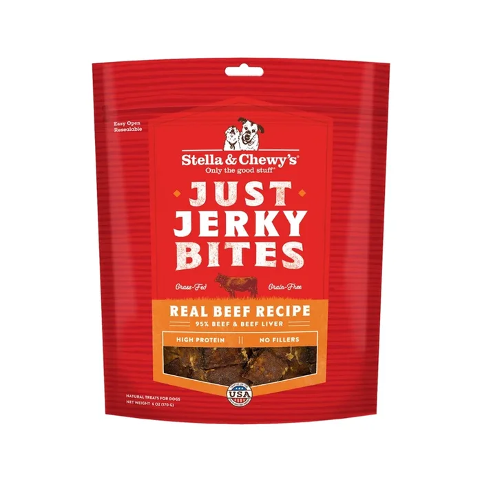 Stella & Chewy’s Just Jerky Bites Real Beef Recipe Free Dog Treats