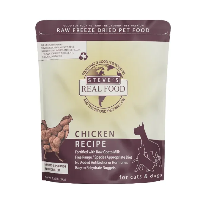 Steve’s Real Food Freeze Dried Raw 20oz – Chicken