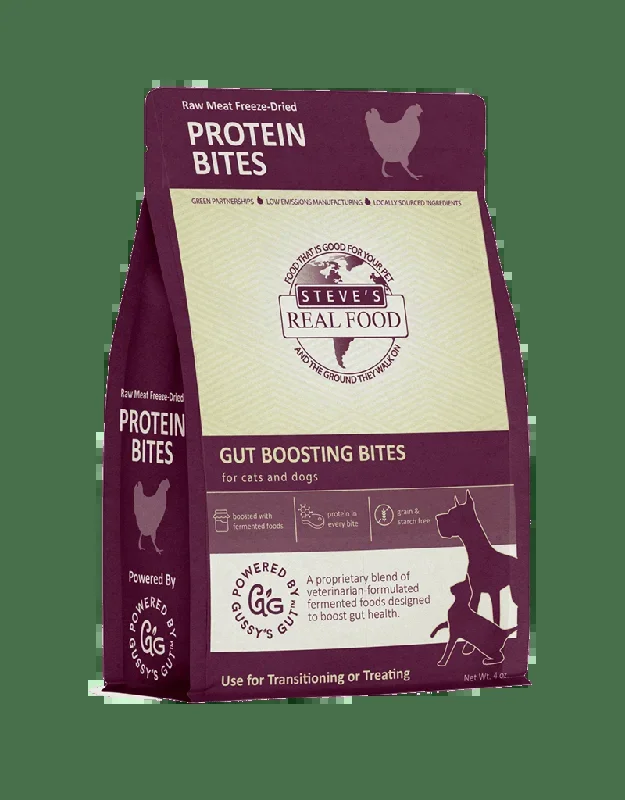 Steve’s Real Food Protein Bites Chicken Freeze Dried Gut Health Treats for Dogs & Cats