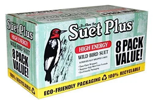 Suet Cakes Plus High Energy Value Pack Wild Bird Food – High Energy – 8 Pack
