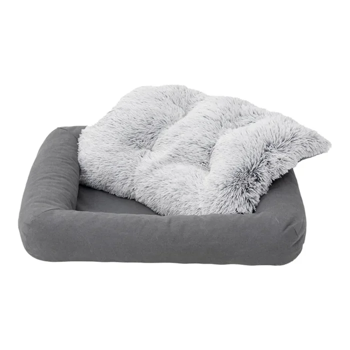 Tall Tails Dog & Cat Grey All In One Bed, 34.5″ x 27″