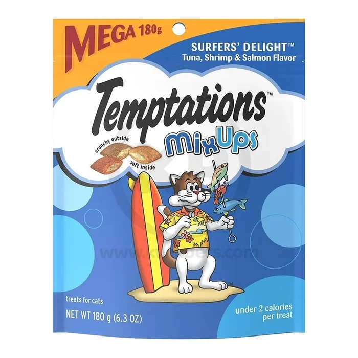 Temptations MixUps Surfer’s Delight Crunchy & Soft Adult Cat Treats 6.3-oz