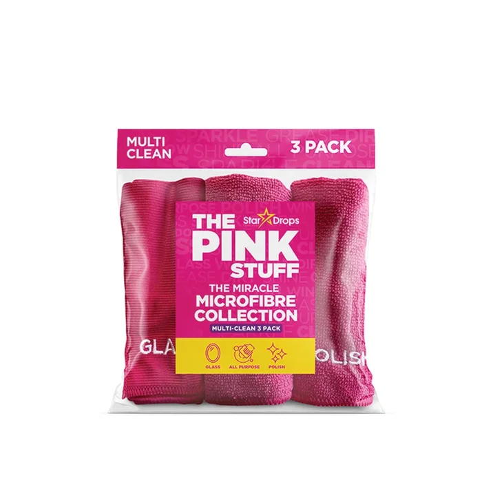 The Pink Stuff Microfibre Cloths 3 pcs/ PACK