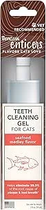 Tropiclean Enticers Seafood Medley Flavor Dental Oral Cat Teeth Cleaning Gel – 2 Oz