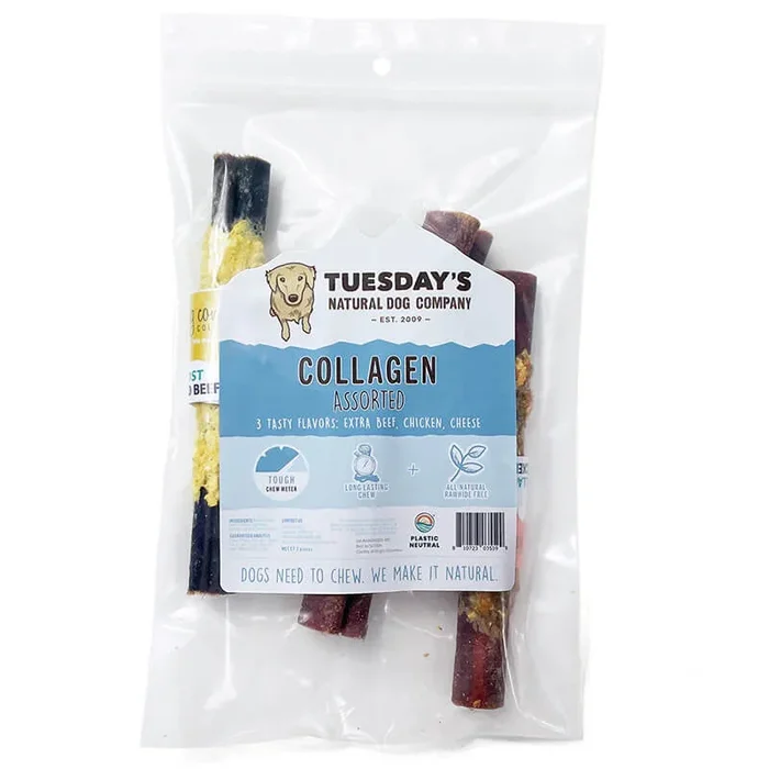 Tuesday’s Natural Dog Company Collagen Stick Variety 3-Pack
