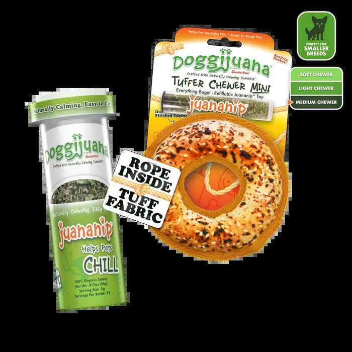 Tuffer Chewer Mini Doggi Duo Bundle – Everything Bagel & Juananip