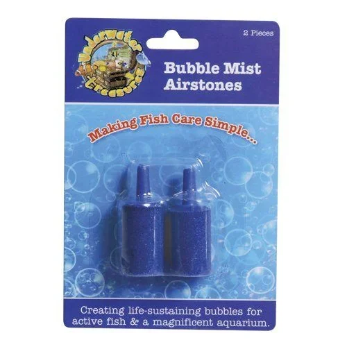 Underwater Treasures Bubble Mist Airstone – Cylindrical – 2 pk