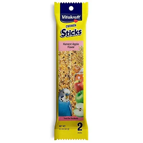 Vitakraft Crunch Sticks – Harvest Apple Flavor Parakeet Treat – 1.5 oz