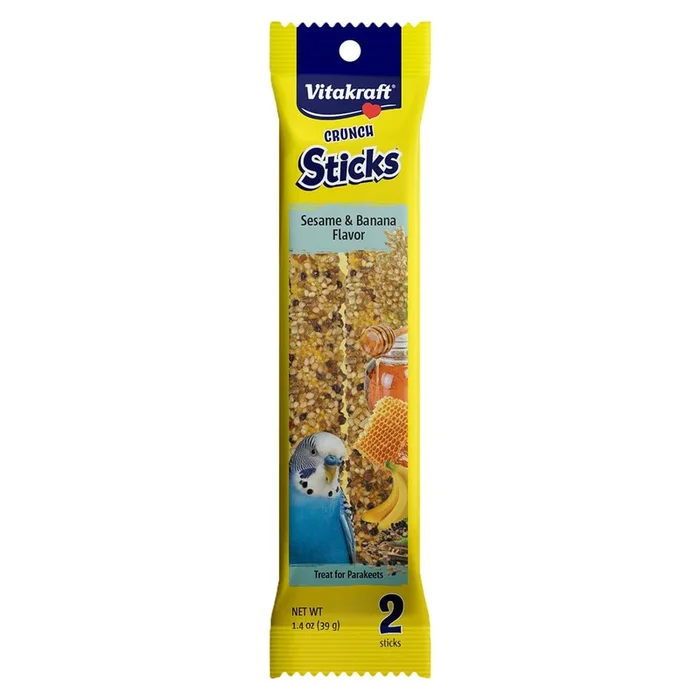 Vitakraft Crunch Sticks – Sesame & Banana Flavor Parakeet Treat – 1.4 oz