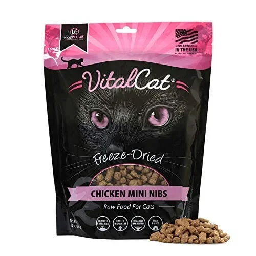 Vital Essentials Chicken Mini Nibs Freeze-Dried Cat Food – 12 Oz
