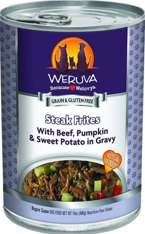 Weruva Steak Frites Beef, Pumpkin & Sweet Potato Canned Dog Food