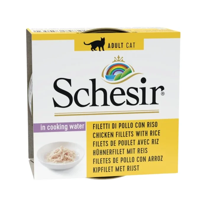 Wet Cat Food Topper – IN COOKING WATER – Chicken Fillets & Rice – 85 g