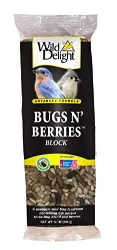 Wild Delight Advanced Bugs N’ Berries Block Wild Bird Food – 12 Oz