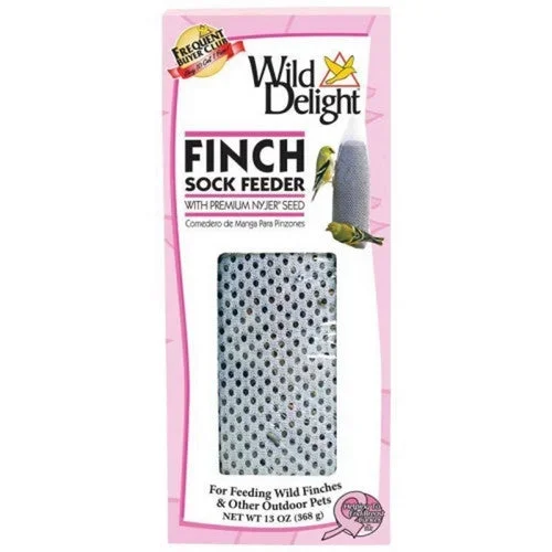 Wild Delight, Wild Delight Pink Ribbon Finch Sock Feeder, 13 Oz