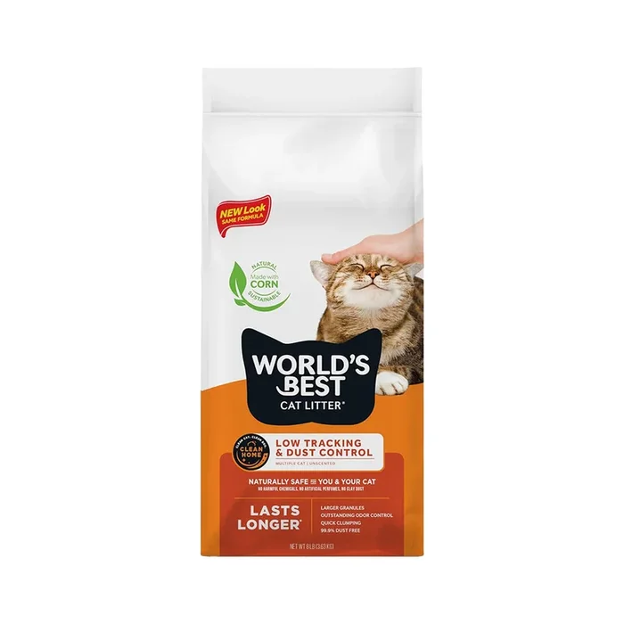 World’s Best Cat Litter Low Tracking & Dust Control Multiple Cat Unscented Formula 8-lb