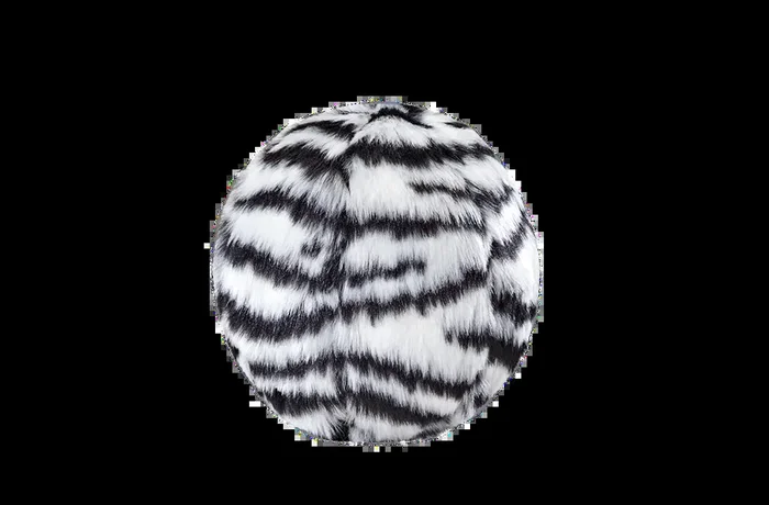 Zebra Ball No Squeak Plush Dog Toy Medium 5.5″
