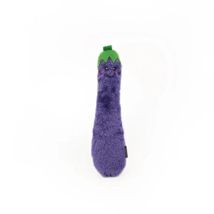 Zippy Paws Kickerz Eggplant Plush Catnip Cat Toy – Small
