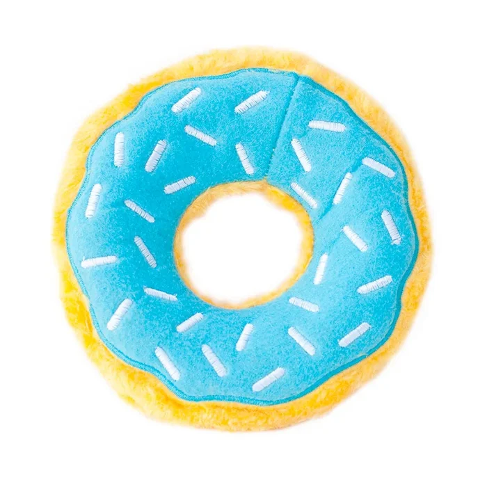 Zippy Squeaky Dog Toy, Donutz Blueberry