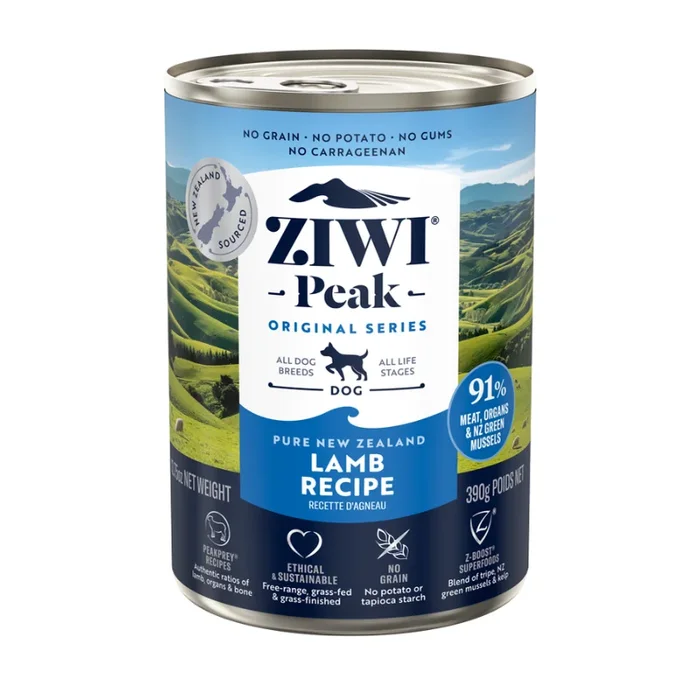 ZiwiPeak New Zealand Lamb Grain-Free Canned Dog Food – 390g