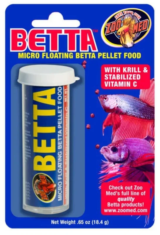 Zoo Med Laboratories Betta™ Micro Floating Pellet Food for Fish – 0.65 Oz