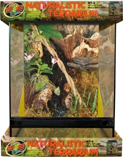 Zoo Med Laboratories Naturalistic Terrarium with Door and Screen Cover – Extra Large – L:18″ X W:18″ X H:24″ Inches