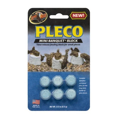 Zoo Med, Pleco Banquet Fish Feeding Block, 1 Count / Mini