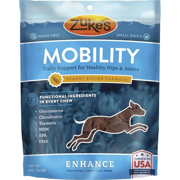 Zuke’s Enhance Functional Mobility Peanut Butter Dog Treats 5oz