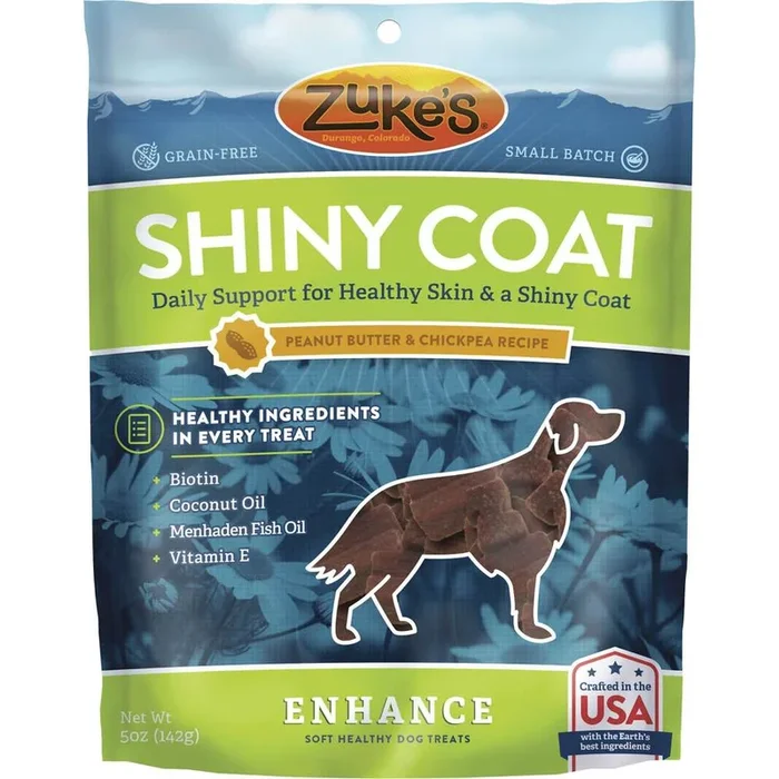 Zuke’s Enhance Functional Shiny Coat Peanut Butter Dog Treats 5oz