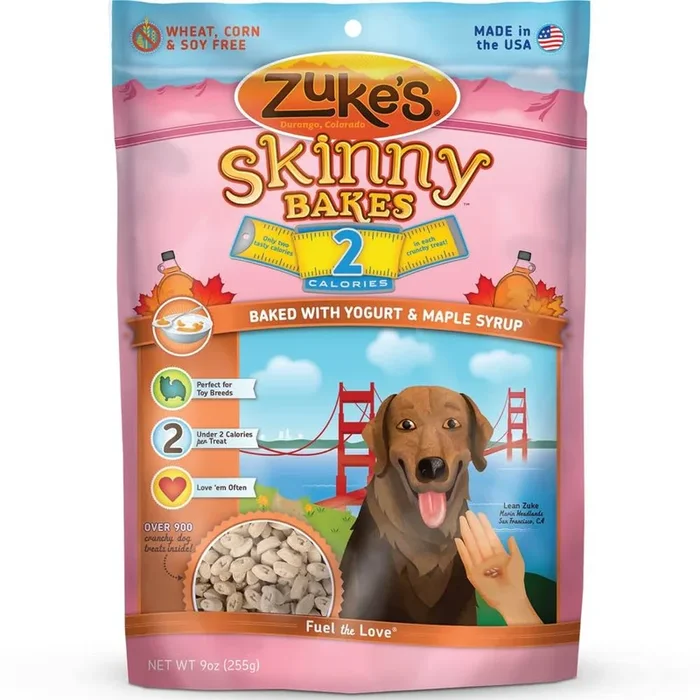 Zuke’s Skinny Bakes 2s Yogurt & Maple Syrup Dog Treats 9oz