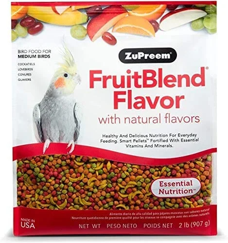 Zupreem Fruitblend Flavor Medium Cockatiel Bird Food – 2 Lbs