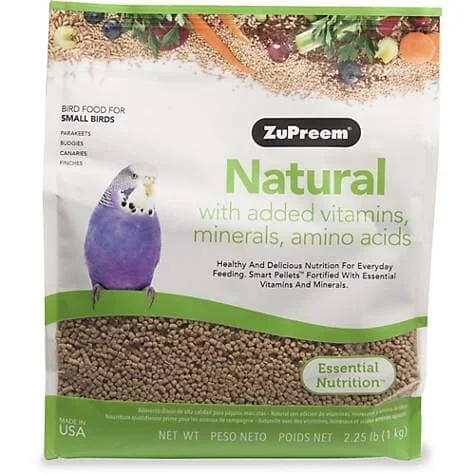 Zupreem Natural Diet Small Bird Food Parakeet Bird Food – 2.25 Lbs