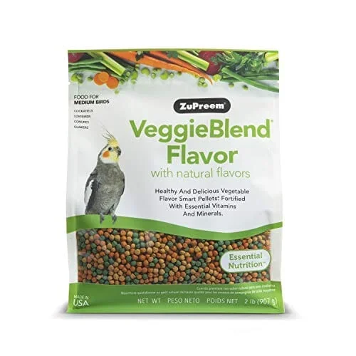 Zupreem Veggieblend Flavor Medium Cockatiel Bird Food – 2 Lbs